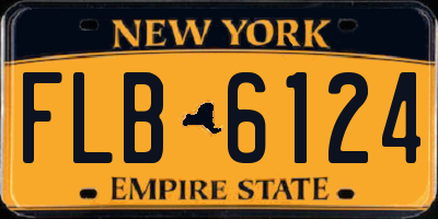 NY license plate FLB6124