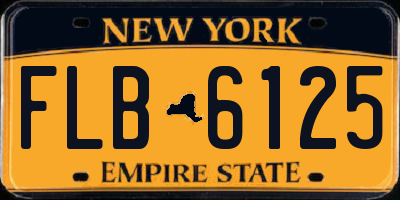 NY license plate FLB6125