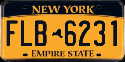NY license plate FLB6231
