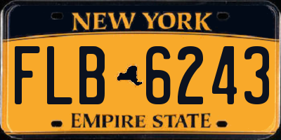 NY license plate FLB6243