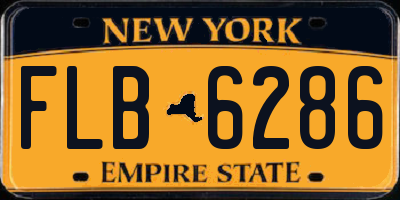 NY license plate FLB6286