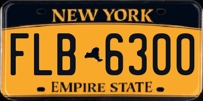 NY license plate FLB6300