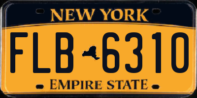 NY license plate FLB6310