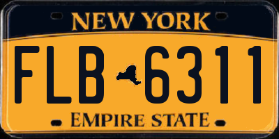 NY license plate FLB6311