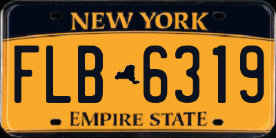 NY license plate FLB6319