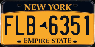 NY license plate FLB6351