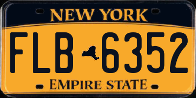 NY license plate FLB6352