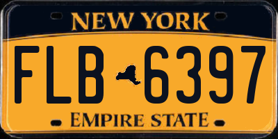 NY license plate FLB6397