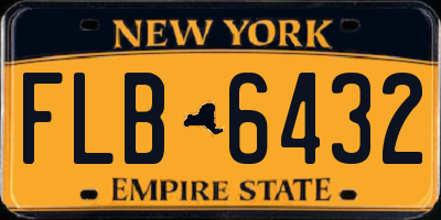NY license plate FLB6432
