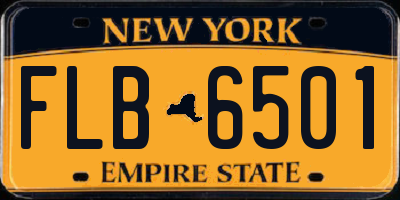 NY license plate FLB6501