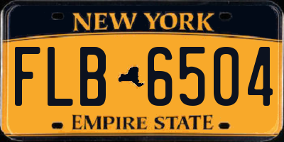 NY license plate FLB6504