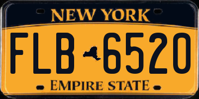 NY license plate FLB6520