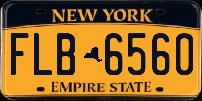 NY license plate FLB6560