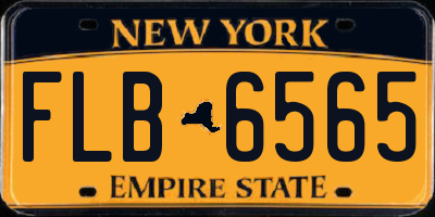 NY license plate FLB6565