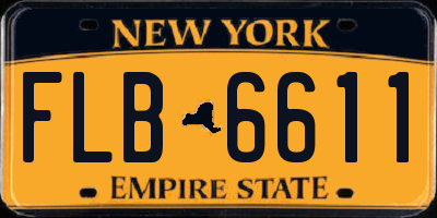 NY license plate FLB6611