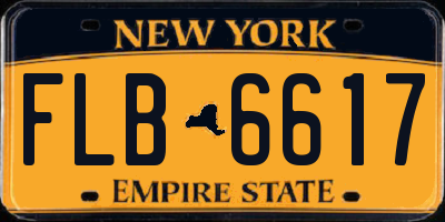 NY license plate FLB6617