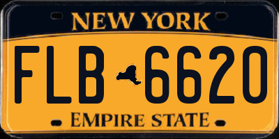 NY license plate FLB6620