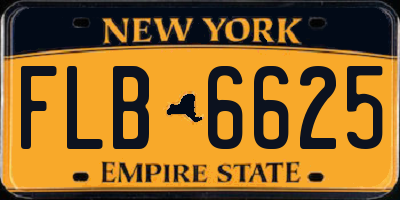 NY license plate FLB6625