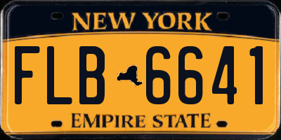 NY license plate FLB6641