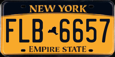 NY license plate FLB6657