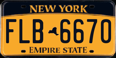 NY license plate FLB6670