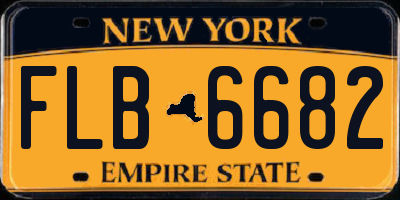 NY license plate FLB6682