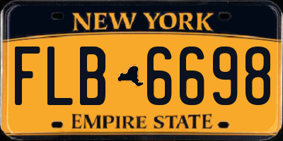 NY license plate FLB6698