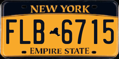 NY license plate FLB6715