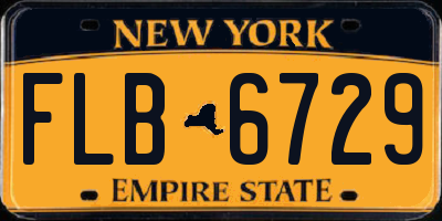 NY license plate FLB6729