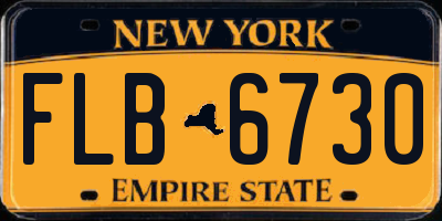 NY license plate FLB6730