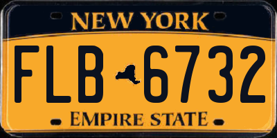 NY license plate FLB6732