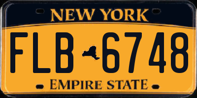 NY license plate FLB6748