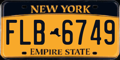 NY license plate FLB6749