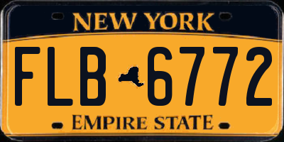 NY license plate FLB6772