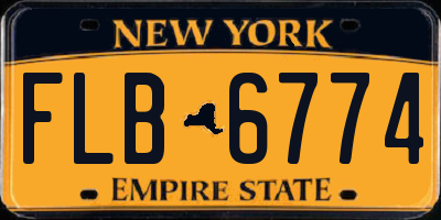 NY license plate FLB6774