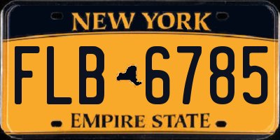 NY license plate FLB6785