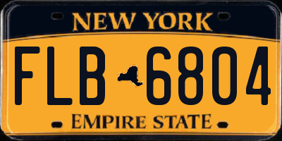 NY license plate FLB6804