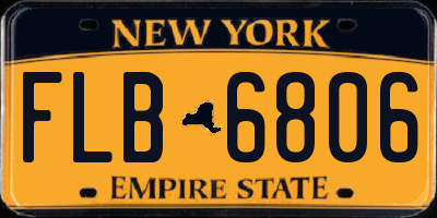 NY license plate FLB6806