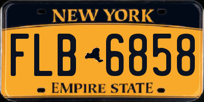 NY license plate FLB6858
