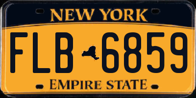 NY license plate FLB6859