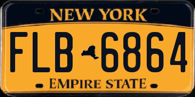 NY license plate FLB6864