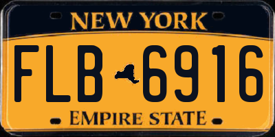 NY license plate FLB6916