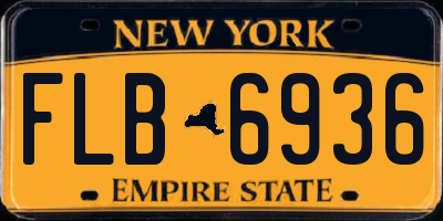 NY license plate FLB6936