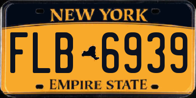 NY license plate FLB6939