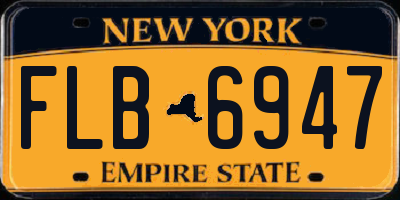 NY license plate FLB6947