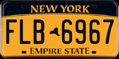NY license plate FLB6967