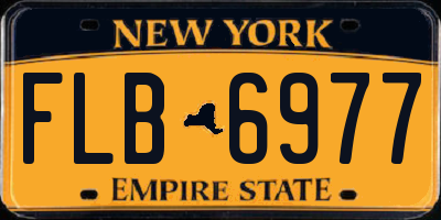 NY license plate FLB6977
