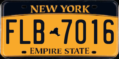 NY license plate FLB7016