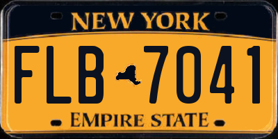 NY license plate FLB7041