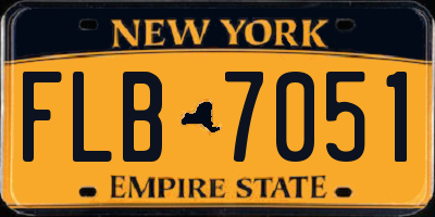 NY license plate FLB7051